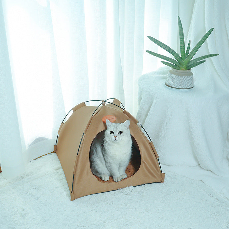 Foldable Cat Canvas Tent