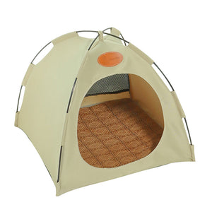 Foldable Cat Canvas Tent